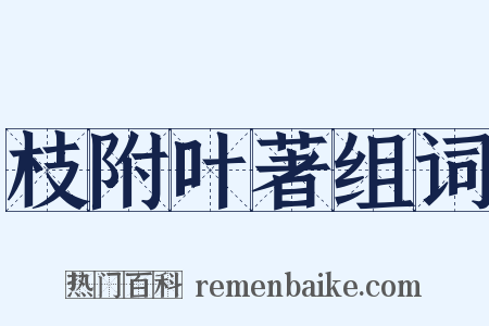 枝附叶著组词是什么意思的图片